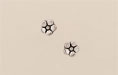 Five Petal Flower 7mm: Antique Silver