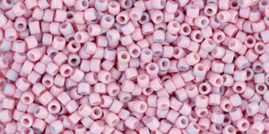 Toho CUBE Seed Beads 4mm AQUA BUBBLE GUM PINK LINED 2.5 Tube