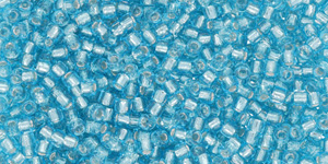 Matubo 10/0 (2,1 mm) Tube 2.5" : Aquamarine - Silver-Lined