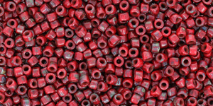 Matubo 10/0 (2,1 mm) Tube 2.5" : Opaque Red - Picasso