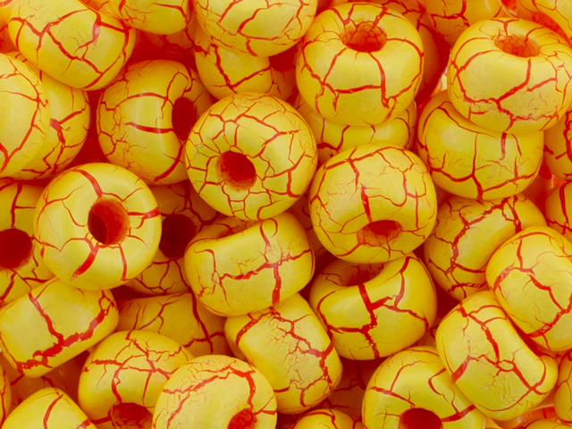 Matubo Seed Bead 2/0 Tube 5.5" : Ionic Yellow/Red