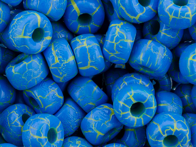 Matubo Seed Bead 2/0 Tube 5.5" : Ionic Blue/Yellow