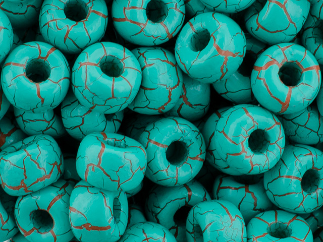 Matubo Seed Bead 2/0 Tube 5.5" : Ionic Turquoise Green/Brown