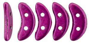 CzechMates Crescent 10 x 3mm (loose) : ColorTrends: Sueded Gold Fuchsia Red