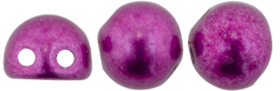 CzechMates Cabochon 7mm : ColorTrends: Sueded Gold Fuchsia Red