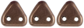 CzechMates Triangle 6mm (loose) : ColorTrends: Sueded Gold Ash Rose