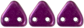 CzechMates Triangle 6mm (loose) : ColorTrends: Sueded Gold Fuchsia Red
