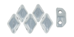 MiniGemDuo 6 x 4mm (loose) : Matte - Metallic Silver