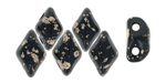 MiniGemDuo 6 x 4mm (loose) : Gold Splash - Jet