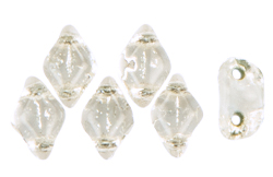 MiniGemDuo 6 x 4mm (loose) : Crystal - Silver-Lined