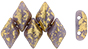 GEMDUO 8 x 5mm : Gold Splash - Opaque Amethyst