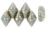 GEMDUO 8 x 5mm : Gold Splash - Ashen Gray