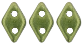 CzechMates Diamond Bead 6.5 x 4mm : ColorTrends: Sueded Gold Fern