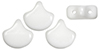 Matubo Ginkgo Leaf Bead 7.5 x 7.5mm : White