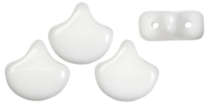 Matubo Ginkgo Leaf Bead 7.5 x 7.5mm : White