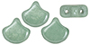 Matubo Ginkgo Leaf Bead 7.5 x 7.5mm : Luster - Green