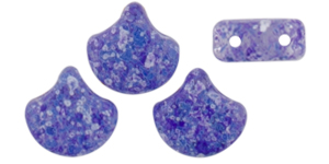 Matubo Ginkgo Leaf Bead 7.5 x 7.5mm Tube 2.5" : Confetti Splash - Indigo