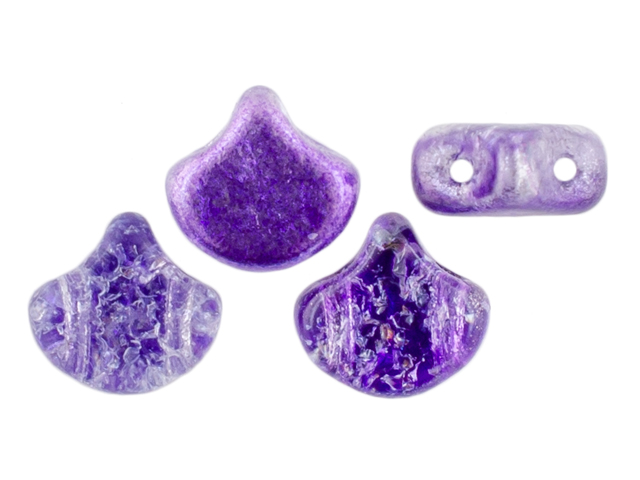 Matubo Ginkgo Leaf Bead 7.5 x 7.5mm : Slushy Purple Grape