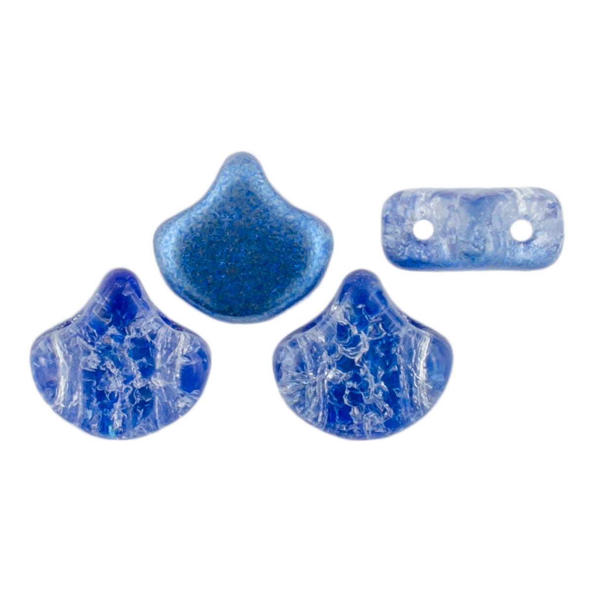 Matubo Ginkgo Leaf Bead 7.5 x 7.5mm Tube 2.5" : Slushy Blue Raspberry