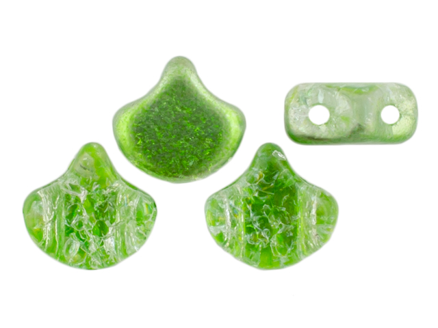 Matubo Ginkgo Leaf Bead 7.5 x 7.5mm : Slushy Sour Apple