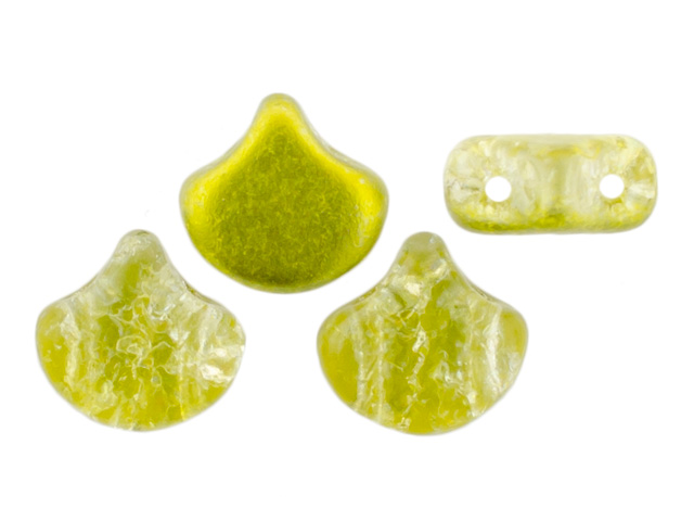 Matubo Ginkgo Leaf Bead 7.5 x 7.5mm : Slushy Pineapple