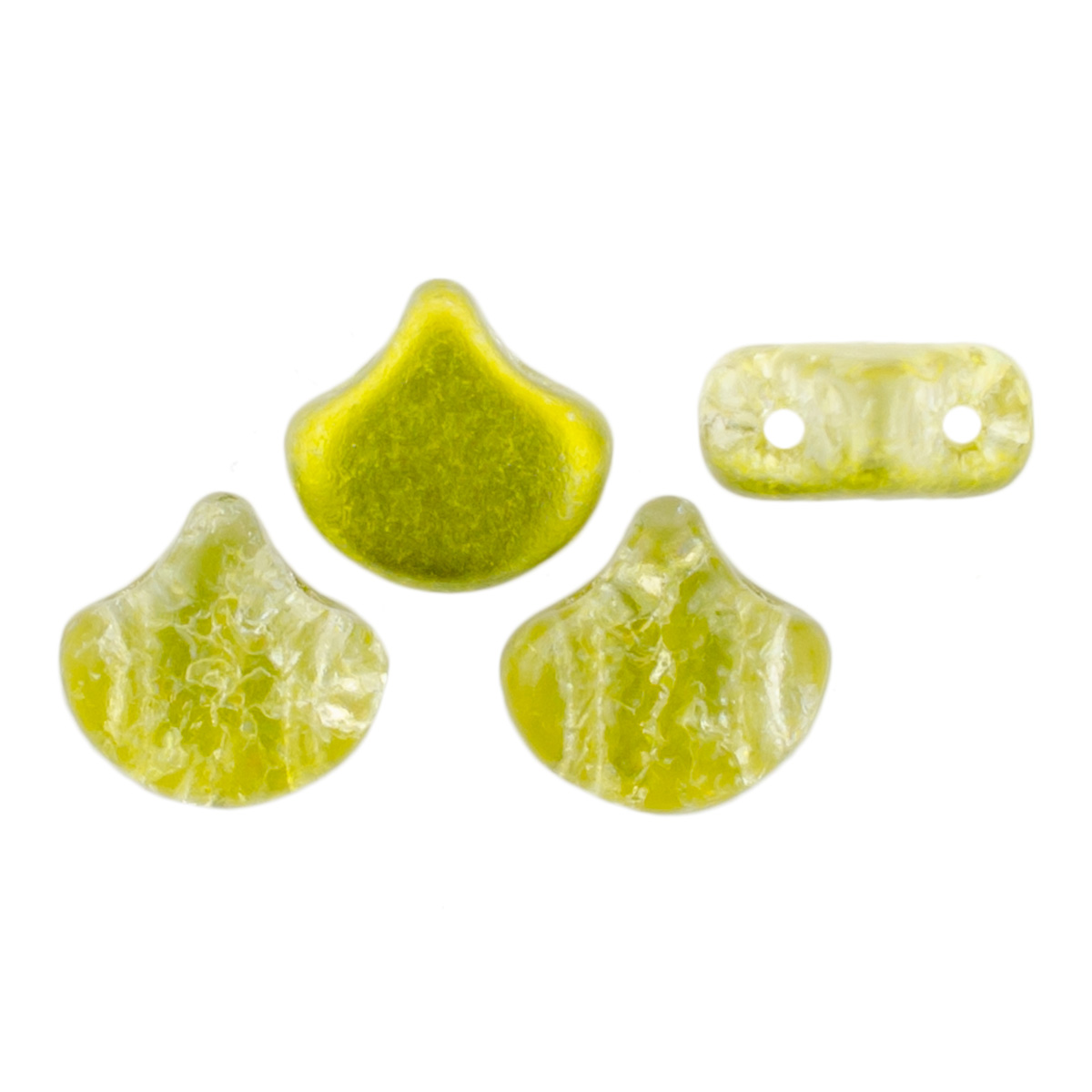 Matubo Ginkgo Leaf Bead 7.5 x 7.5mm Tube 2.5" : Slushy Pineapple