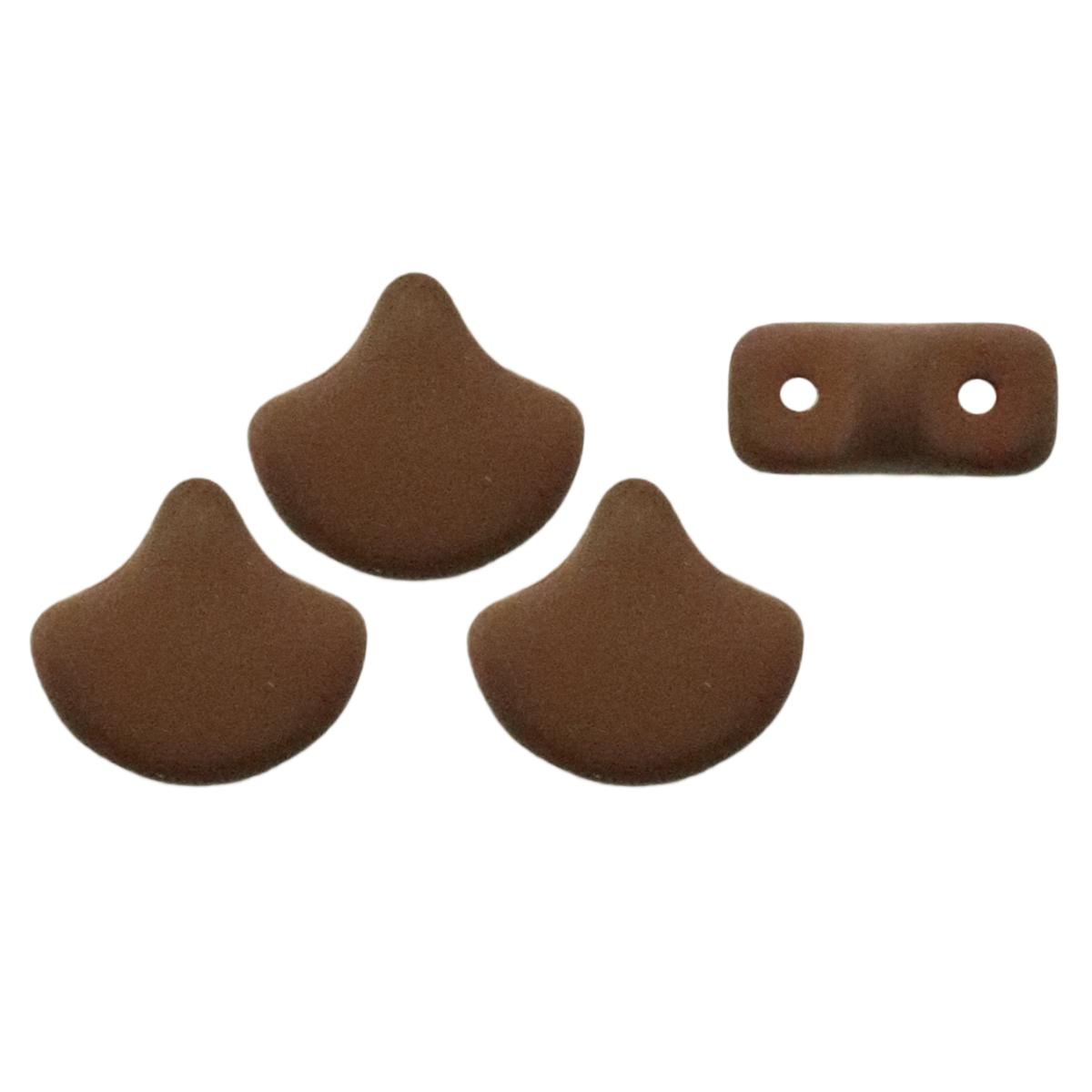 Matubo Ginkgo Leaf Bead 7.5 x 7.5mm Tube 2.5" : Saturated Chocolate