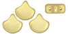 Matubo Ginkgo Leaf Bead 7.5 x 7.5mm : Chatoyant - Light Gold