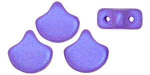 Matubo Ginkgo Leaf Bead 7.5 x 7.5mm Tube 2.5" : Chatoyant - Violet