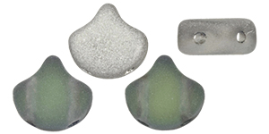 Matubo Ginkgo Leaf Bead 7.5 x 7.5mm Tube 2.5" : Backlit - Matte Uranium
