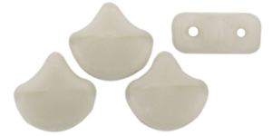 Matubo Ginkgo Leaf Bead 7.5 x 7.5mm : Opaque Lt Gray