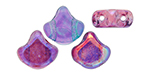 Matubo Ginkgo Leaf Bead 7.5 x 7.5mm Tube 2.5" : Summer Rainbow - Light Violet