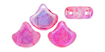 Matubo Ginkgo Leaf Bead 7.5 x 7.5mm : SUMMER RAINBOW Pink