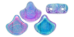 Matubo Ginkgo Leaf Bead 7.5 x 7.5mm Tube 2.5" : Summer Rainbow - Light Blue