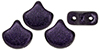 Matubo Ginkgo Leaf Bead 7.5 x 7.5mm : Metallic Suede - Dk Purple
