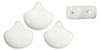 Matubo Ginkgo Leaf Bead 7.5 x 7.5mm : Bondeli White