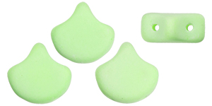 Matubo Ginkgo Leaf Bead 7.5 x 7.5mm Tube 2.5" : Bondeli Lime