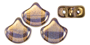 Matubo Ginkgo Leaf Bead 7.5 x 7.5mm : Bronze - Crystal