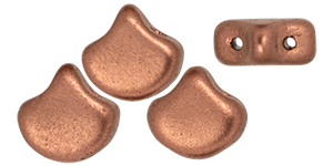 Matubo Ginkgo Leaf Bead 7.5 x 7.5mm Tube 2.5" : Matte - Metallic Bronze Copper