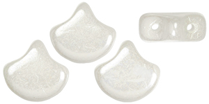 Matubo Ginkgo Leaf Bead 7.5 x 7.5mm : Luster - Opaque White