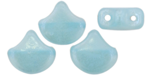 Matubo Ginkgo Leaf Bead 7.5 x 7.5mm Tube 2.5" : Luster - Milky Aquamarine