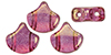 Matubo Ginkgo Leaf Bead 7.5 x 7.5mm : Luster - Pink