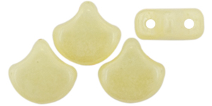 Matubo Ginkgo Leaf Bead 7.5 x 7.5mm : Luster - Milky White