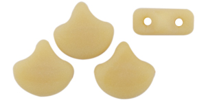 Matubo Ginkgo Leaf Bead 7.5 x 7.5mm : Matte - Opaque Beige