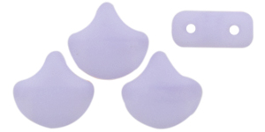 Matubo Ginkgo Leaf Bead 7.5 x 7.5mm : Matte - Milky Lavender