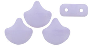 Matubo Ginkgo Leaf Bead 7.5 x 7.5mm Tube 2.5" : Matte - Milky Lavender