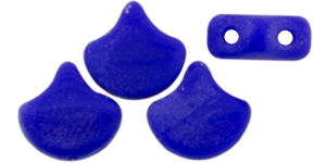 Matubo Ginkgo Leaf Bead 7.5 x 7.5mm Tube 2.5" : Matte - Opaque Blue