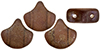 Matubo Ginkgo Leaf Bead 7.5 x 7.5mm : Matte - Amethyst - Rembrandt