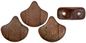 Matubo Ginkgo Leaf Bead 7.5 x 7.5mm Tube 2.5" : Matte - Amethyst - Rembrandt
