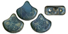 Matubo Ginkgo Leaf Bead 7.5 x 7.5mm : Matte - Sapphire - Rembrandt